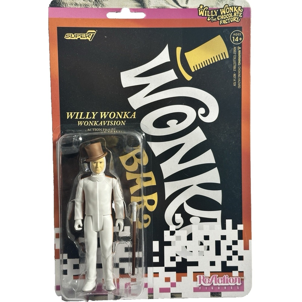 Super7 Willy Wonka Wonkavision ReAction Figure 3.75 In Carded 2024 New